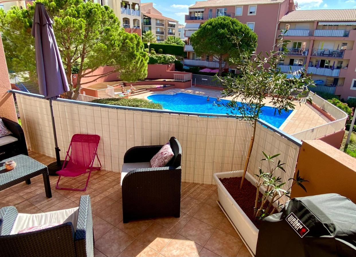 Coeur De Frejus, L'Amphitheatre, Appartement 3 Pieces Climatise, Terrasse, Barbecue, Piscine & Parking 外观 照片